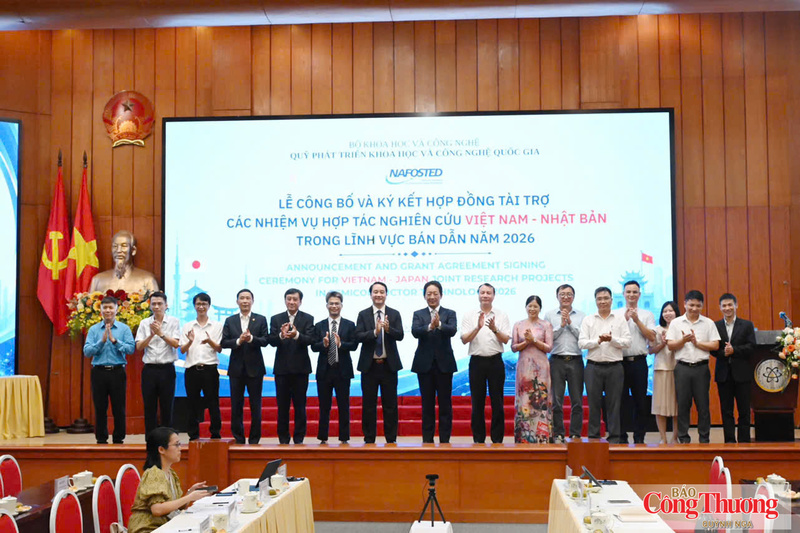 Lễ công bố kết quả tuyển chọn và ký kết hợp đồng tài trợ các nhiệm vụ hợp tác nghiên cứu Việt Nam - Nhật Bản trong lĩnh vực bán dẫn năm 2026