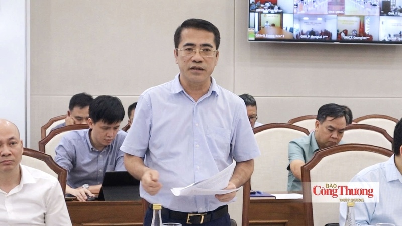 Ông Tăng Thế Hùng, Phó Cục trưởng Cục Điện lực phát biểu tại buổi làm việc.