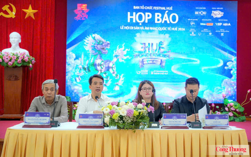 Ban Tổ chức Festival Huế họp báo công bố Lễ hội Di sản và Âm nhạc Quốc tế Huế - Huế Wonderverse Music Fest 2026