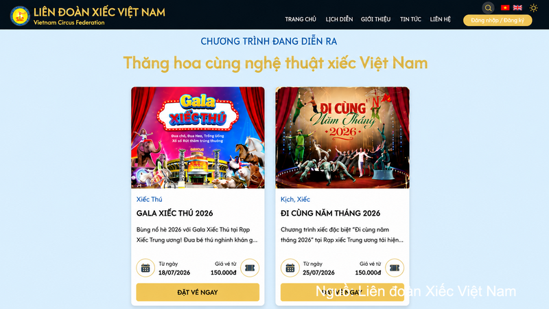 Chương trình để người xem tự chọn lựa, thanh toán trực tuyến.