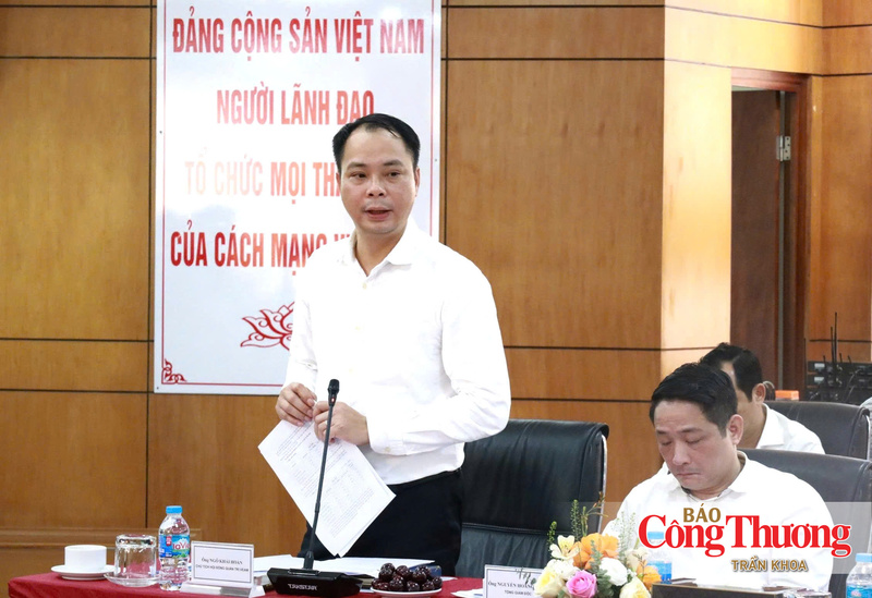 Ông Ngô Khải Hoàn, Chủ tịch HĐQT VEAM phát biểu tại buổi làm việc.