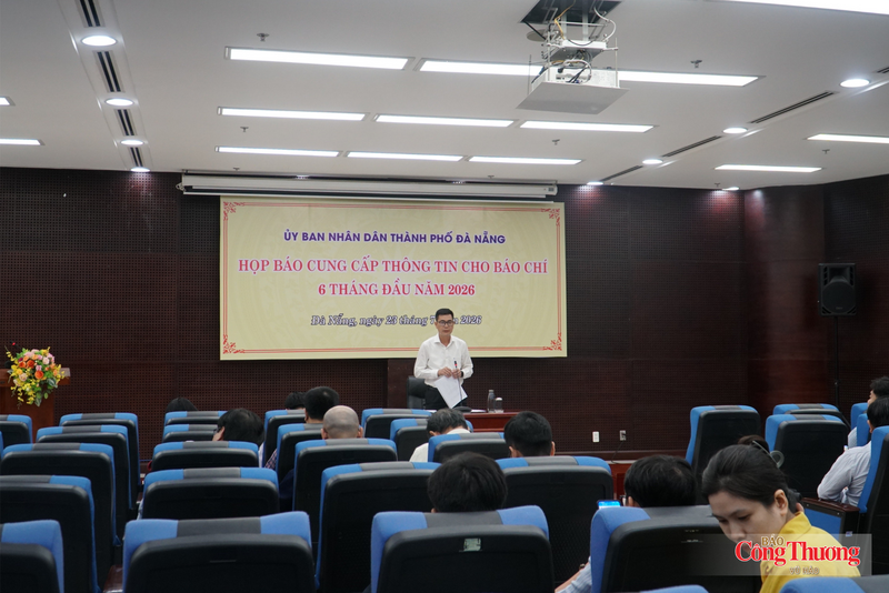 UBND TP. Đà Nẵng họp báo cung cấp thông tin cho báo chí 6 tháng đầu năm 2026.