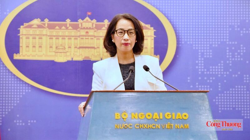 Người phát ngôn Bộ Ngoại giao Phạm Thu Hằng chia sẻ tại họp báo thường kỳ ngày 23/7/2026.