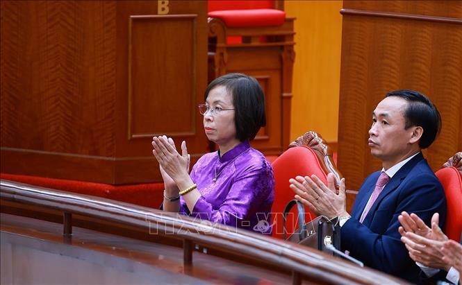 Các đại biểu tham dự phiên bế mạc Hội nghị lần thứ 3 Ban Chấp hành Trung ương Đảng khoá XIV. Ảnh: Thống Nhất/TTXVN