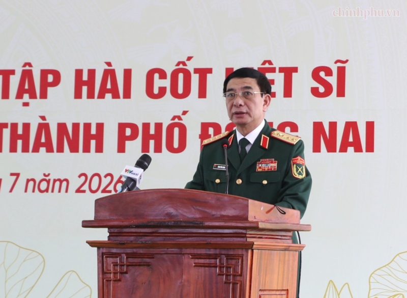 Đại tướng Phan Văn Giang phát biểu tại buổi lễ - Ảnh: VGP/Nguyễn Hoàng