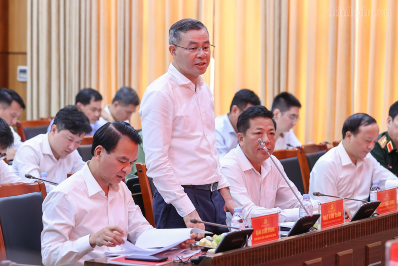 Bộ trưởng Bộ Tài chính Ngô Văn Tuấn phát biểu - Ảnh: VGP/Nhật Bắc
