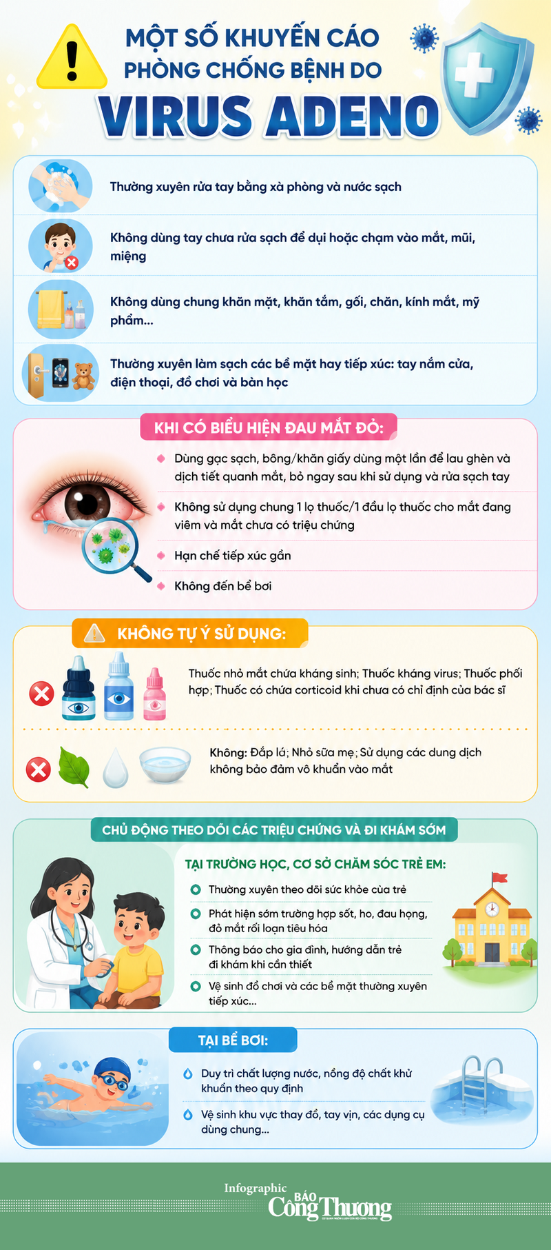 Infographic | Một số khuyến cáo phòng chống bệnh do virus Adeno - 1