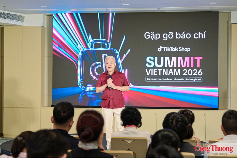 Ông Nguyễn Lâm Thanh, đại diện TikTok Việt Nam tại sự kiện TikTok Shop Vietnam Summit 2026, tổ chức tại TP. Hồ Chí Minh.