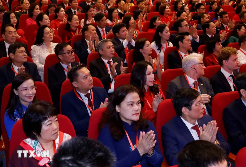 Các đại biểu tham dự Phiên khai mạc trọng thể Đại hội đại biểu toàn quốc Hội Chữ thập Đỏ Việt Nam lần thứ XII, nhiệm kỳ 2026 - 2031. Ảnh: Thống Nhất/TTXVN