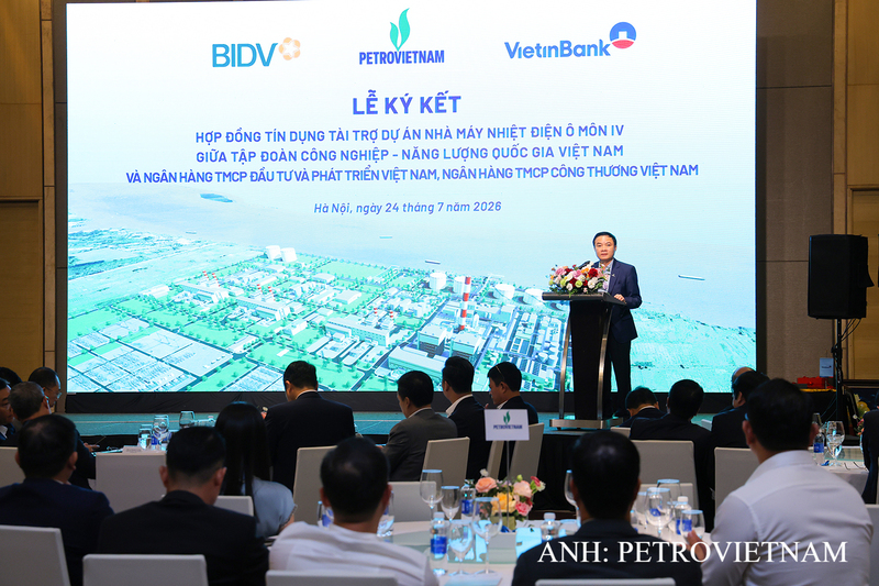 Chủ tịch HĐTV Petrovietnam Lê Ngọc Sơn phát biểu tại lễ ký. Ảnh: Petrovietnam