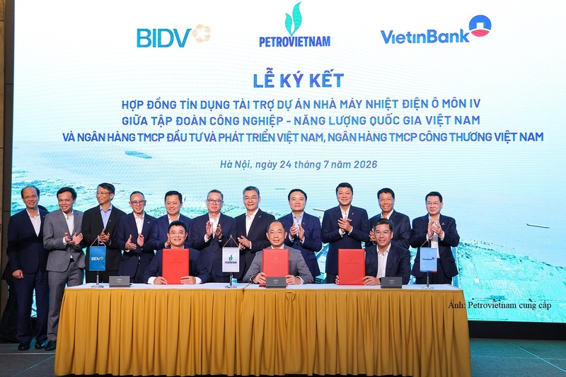 Petrovietnam cùng BIDV, VietinBank ký kết hợp đồng tín dụng thu xếp vốn cho Nhà máy Nhiệt điện Ô Môn IV.
