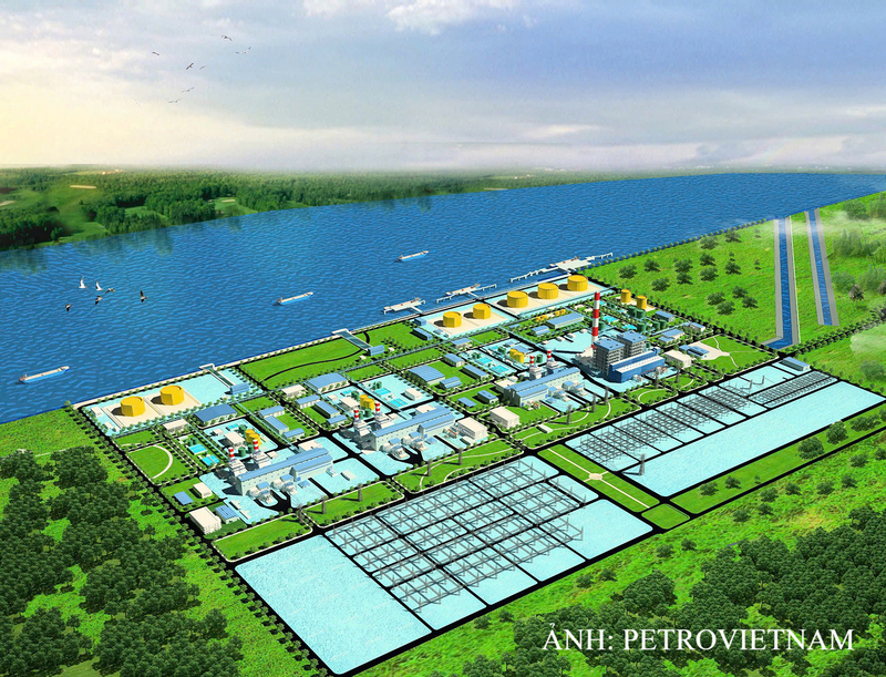 Phối cảnh tổng thể cụm Nhà máy điện Ô Môn.Ảnh: Petrovietnam