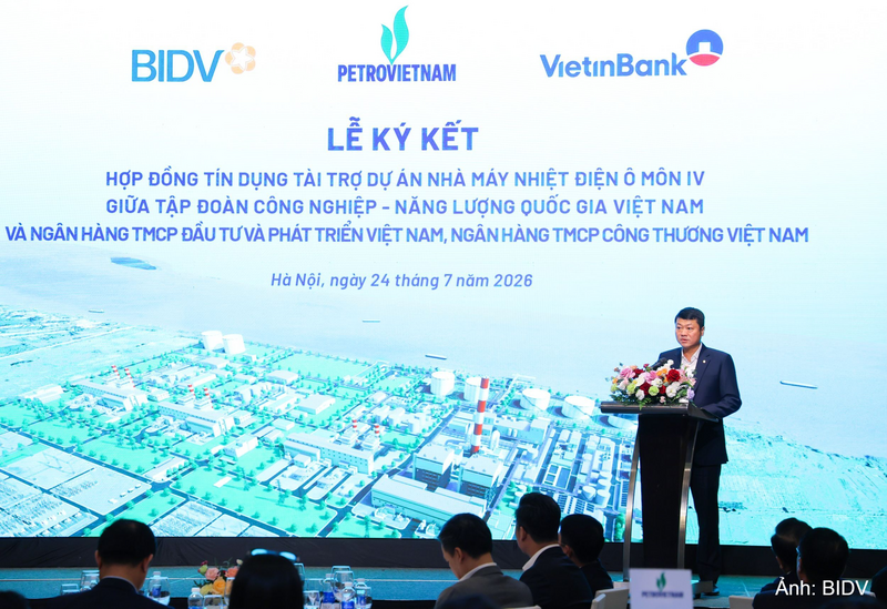 Chủ tịch HĐQT BIDV Lê Ngọc Lâm phát biểu tại Lễ ký kết.