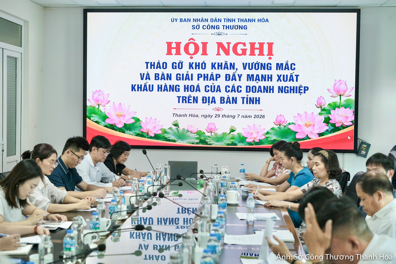 Hội nghị tháo gỡ khó khăn, vướng mắc, bàn giải pháp đẩy mạnh xuất khẩu hàng hóa của các doanh nghiệp trên địa bàn tỉnh Thanh Hóa