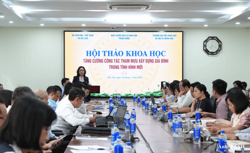 Toàn cảnh hội thảo khoa học: "Tăng cường công tác tham mưu xây dựng gia đình trong tình hình mới".