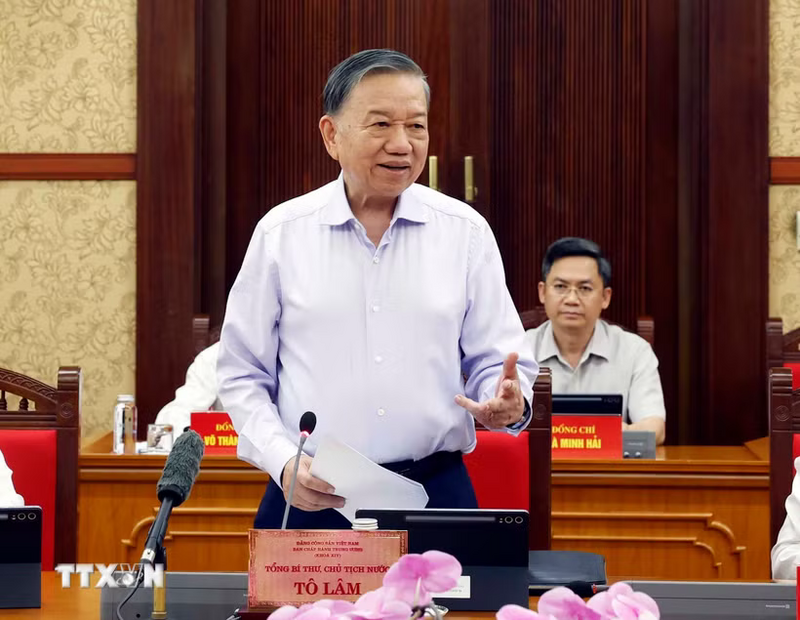 Tổng Bí thư, Chủ tịch nước Tô Lâm phát biểu. Ảnh: Thống Nhất/TTXVN