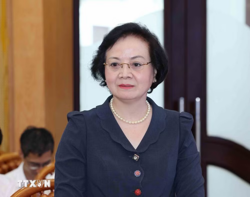 Đồng chí Phạm Thị Thanh Trà, Bí thư Trung ương Đảng, Phó Thủ tướng Chính phủ phát biểu tại buổi làm việc. Ảnh: Phương Hoa/TTXVN