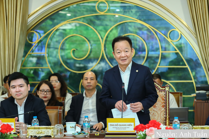 Nhà sáng lập, Chủ tịch Điều hành T&T Group Đỗ Quang Hiển phát biểu tại sự kiện