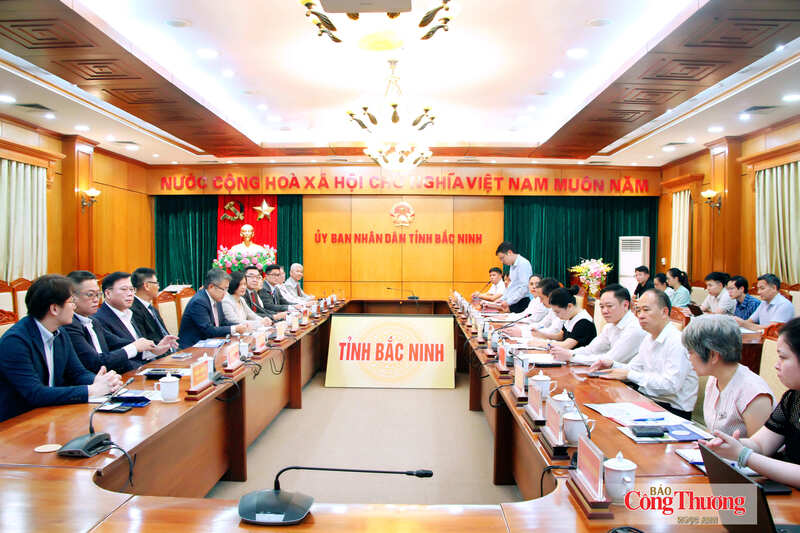 Lãnh đạo UBND tỉnh Bắc Ninh làm việc với đoàn doanh nghiệp Đài Loan (Trung Quốc) đến tìm hiểu môi trường đầu tư trên địa bàn tỉnh.