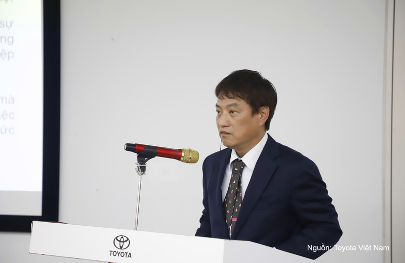 Ông Ryuhei Susaki, Giám đốc khối chuỗi cung ứng, Toyota Việt Nam phát biểu tại sự kiện.