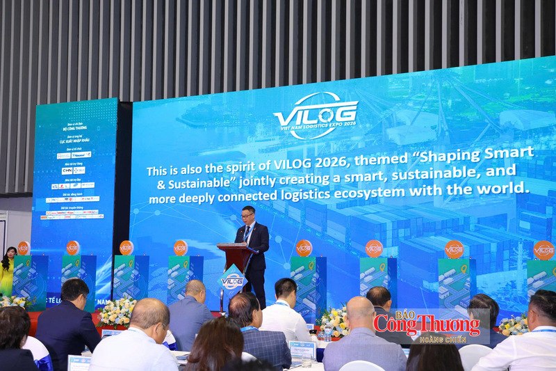 Ông Đào Trọng Khoa, Chủ tịch Hiệp hội doanh nghiệp Dịch vụ Logistics Việt Nam (VLA) phát biểu tại sự kiện