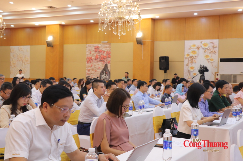 Các đại biểu tham dự hội nghị tại điểm cầu Hà Nội.