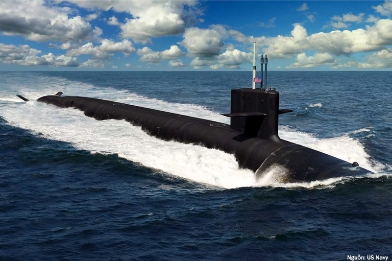 Tàu ngầm hạt nhân lớp Virginia. Ảnh: US Navy