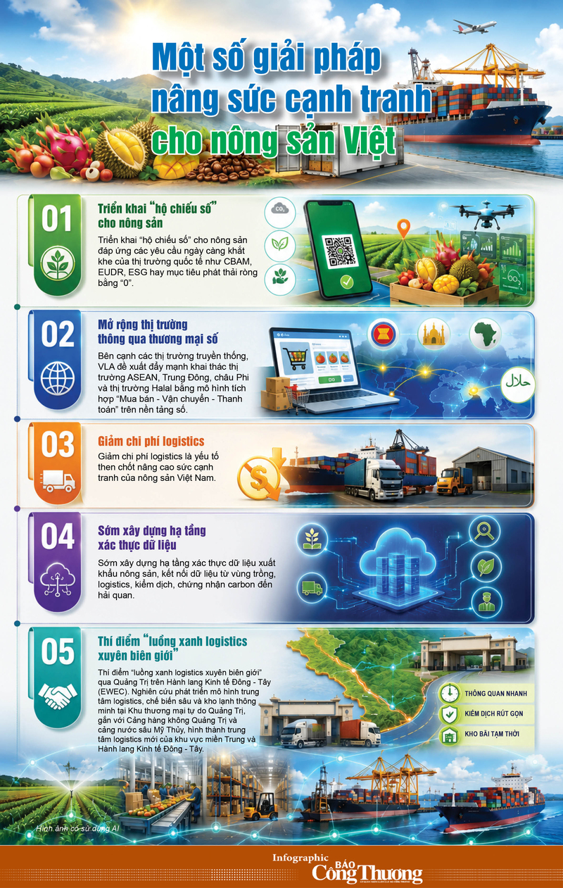 Infographic | Một số giải pháp nâng sức cạnh tranh cho nông sản Việt - 1