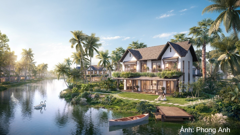 Mỗi m2 xây dựng sẽ có 2 m2 mặt nước bao quanh.