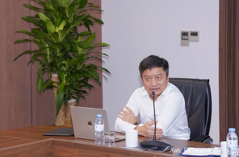 Chủ tịch HĐTV EVNGENCO1 Nguyễn Tiến Khoa phát biểu chỉ đạo tại Hội nghị, định hướng các nhiệm vụ trọng tâm nhằm hoàn thành các mục tiêu sản xuất kinh doanh năm 2026