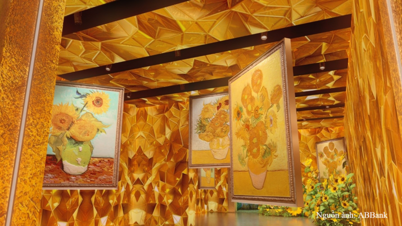 Hình ảnh hé lộ về một phần không gian triển lãm Van Gogh Timeless.