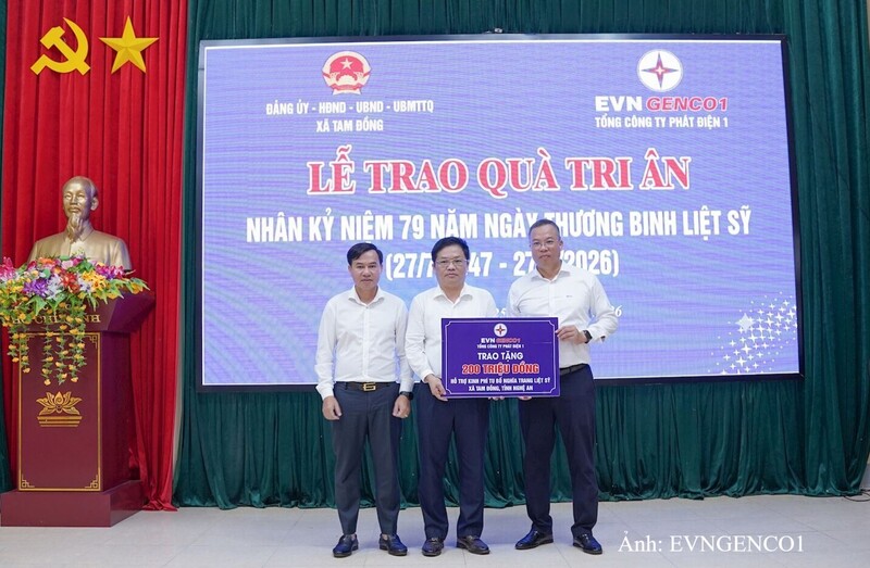 EVNGENCO1 triển khai nhiều hoạt động tri ân nhân kỷ niệm 79 năm Ngày Thương binh - Liệt sĩ, đồng thời thực hiện các chương trình an sinh xã hội tại nhiều địa phương