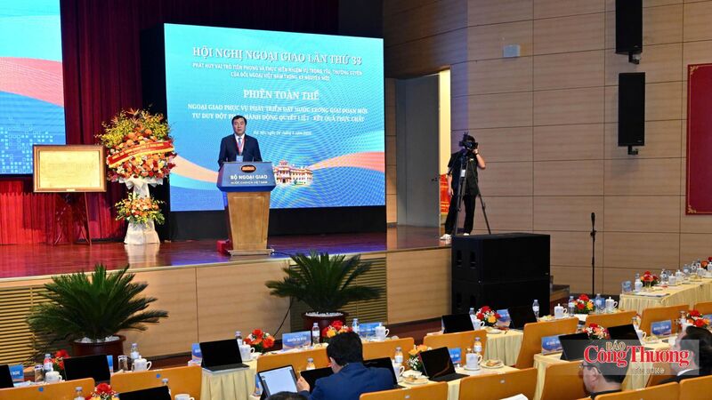 Thứ trưởng Nguyễn Sinh Nhật Tân nhấn mạnh vai trò của hệ thống cơ quan đại diện và thương vụ.