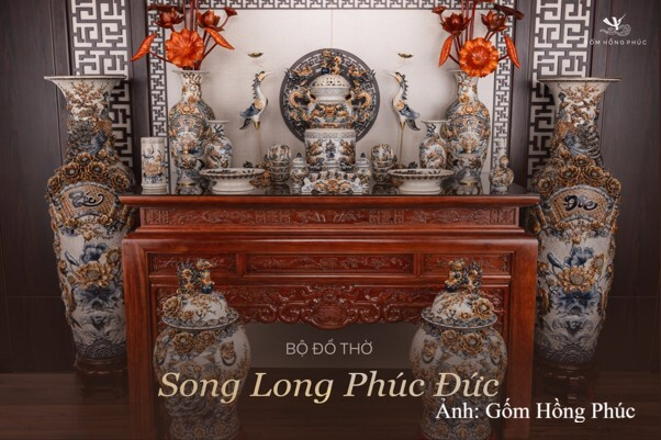 Các tác phẩm gốm thờ Việt rạn đắp kênh bong do nghệ nhân Vũ Mạnh Cường sáng tạo và phát triển.