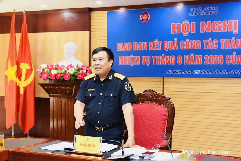 Cục trưởng Cục Hải quan Nguyễn Văn Thọ chủ trì cuộc họp. Ảnh: Cục Hải quan