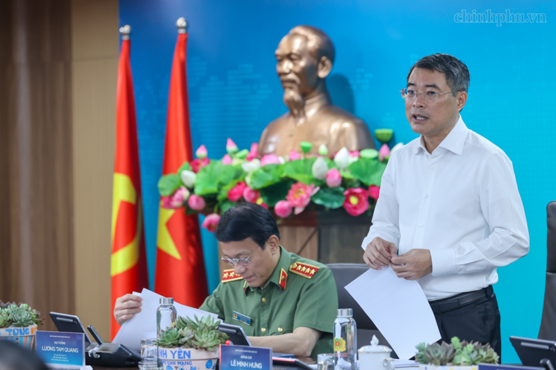 Thủ tướng Lê Minh Hưng phát biểu kết luận phiên họp - Ảnh: VGP/Nhật Bắc