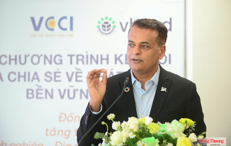 Ông Binu Jacob, Tổng Giám đốc Nestlé Việt Nam, Đồng Chủ tịch VBCSD phát biểu tại sự kiện.