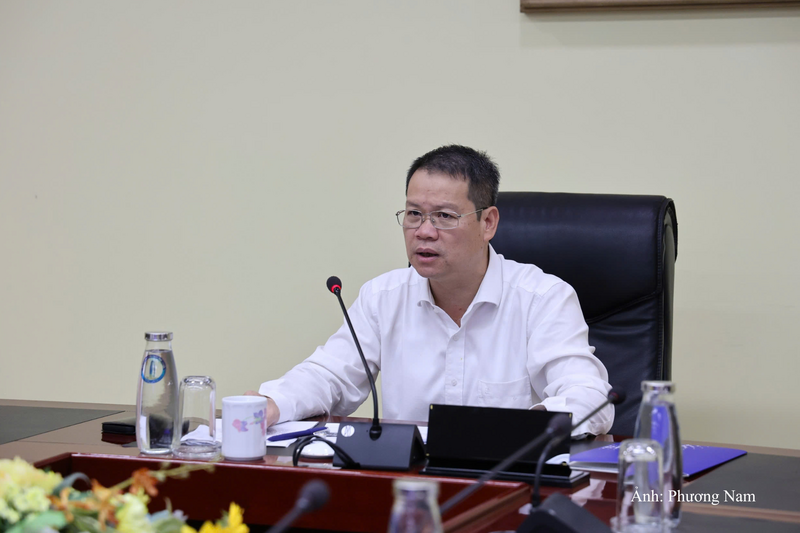 Chủ tịch UBND TP. Đà Nẵng Nguyễn Mạnh Hùng phát biểu tại buổi làm việc.