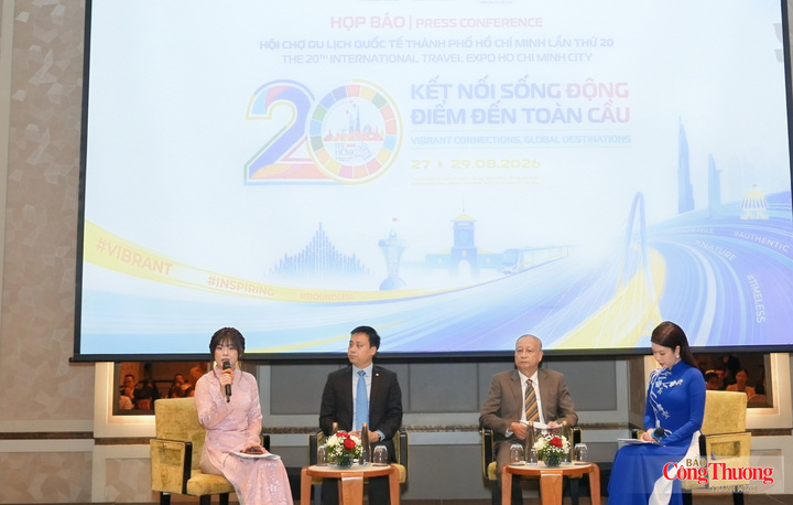Ban Tổ chức trao đổi với báo chí về thông tin về ITE HCMC 2026 tại họp báo.