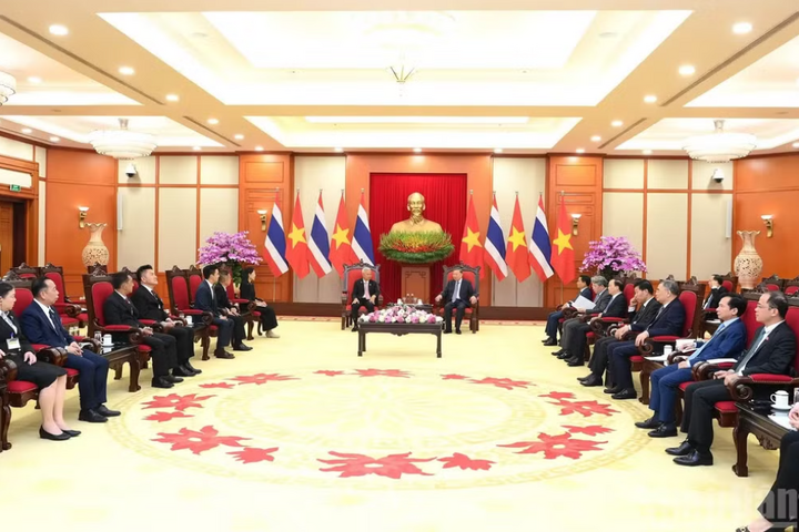 Quang cảnh cuộc tiếp tại Trụ sở Trung ương Đảng. Ảnh: Đăng Khoa
