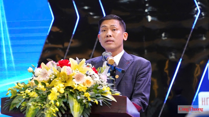 Ông Nguyễn Như Kiên - Phó Chủ tịch Hội Doanh nhân trẻ Việt Nam phát biểu tại diễn đàn.