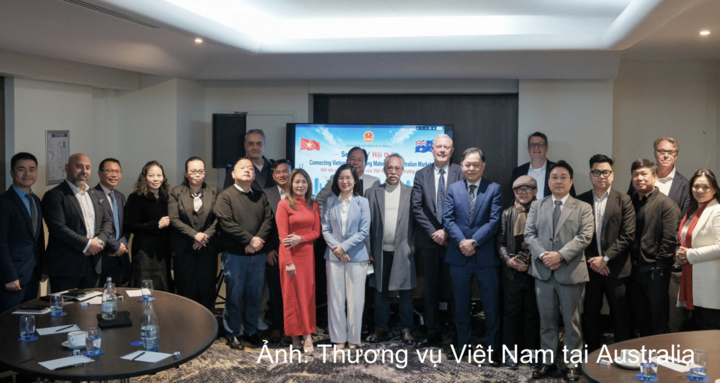 Thương vụ cùng đại diện một số doanh nghiệp tại Hội thảo kết nối vật liệu xây dựng Việt Nam với thị trường Australia tháng 7/2026.