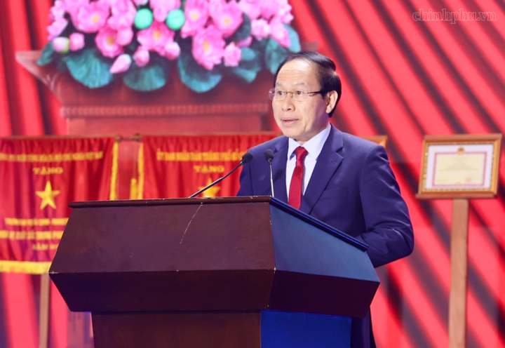 Phó Thủ tướng Chính phủ Lê Tiến Châu phát biểu tại buổi lễ - Ảnh: chinhphu.vn/Thu Sa