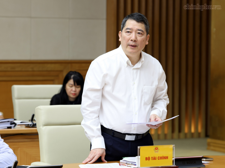 Thứ trưởng Bộ Tài chính Cao Anh Tuấn phát biểu tại cuộc làm việc - Ảnh: chinhphu.vn/Đức Tuân