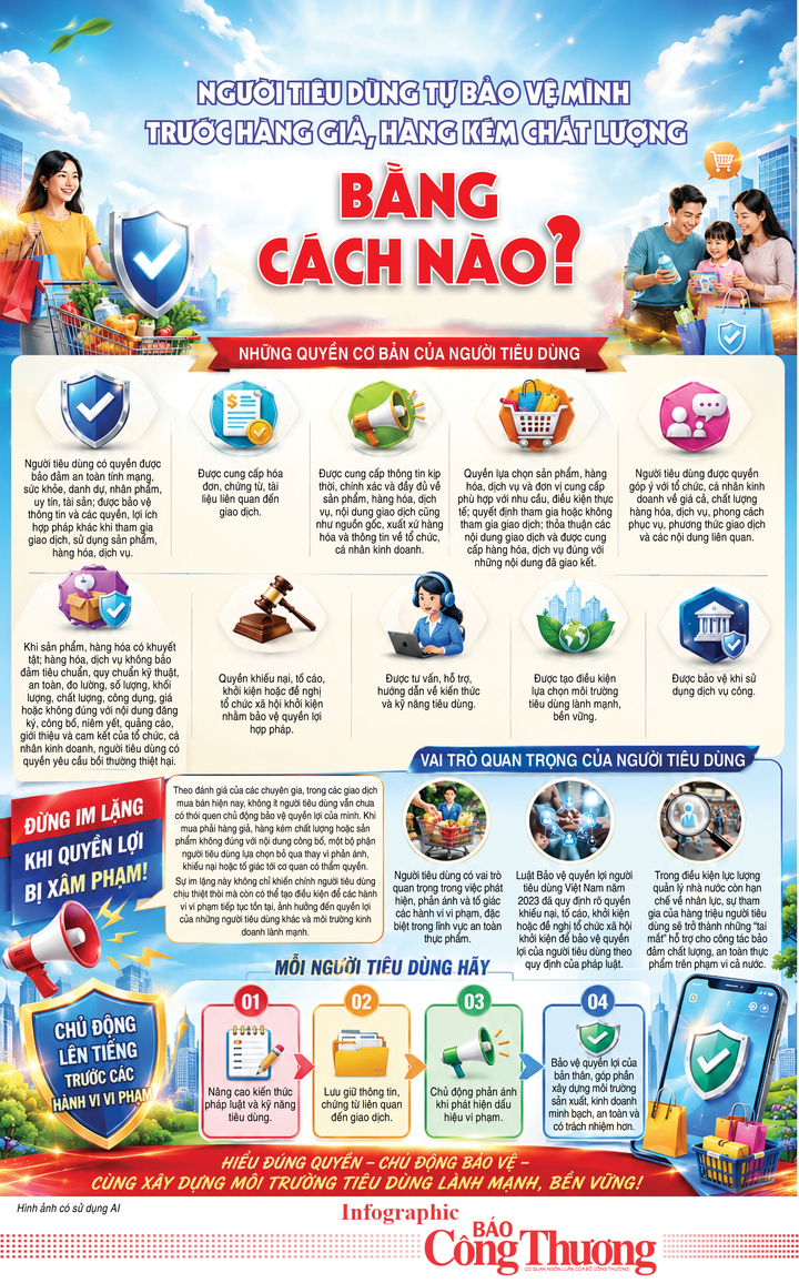 Infographic | Người tiêu dùng tự bảo vệ mình trước hàng giả, hàng kém chất lượng bằng cách nào? - 1