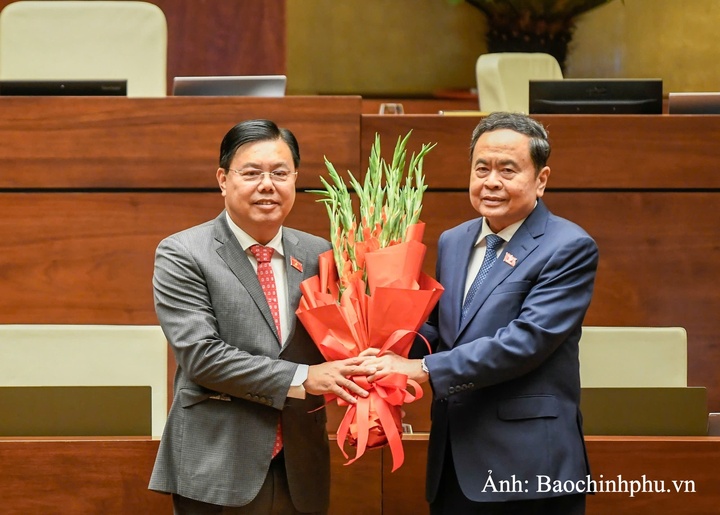 Quốc hội đã tiến hành bỏ phiếu kín phê chuẩn việc bổ nhiệm Bộ trưởng Bộ Nội vụ nhiệm kỳ 2026 - 2031 đối với ông Nguyễn Tiến Hải. Ảnh: Báo Chính phủ