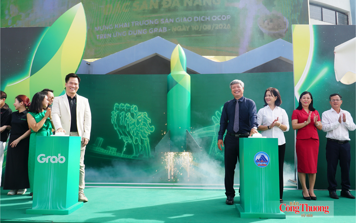 Nghi thức khai trương, đưa vào vận hành sàn giao dịch “OCOP – Đặc sản Đà Nẵng” trên ứng dụng Grab.