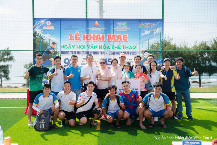 Đoàn thể thao Nhà máy Nhiệt điện Vĩnh Tân 4 tham dự Ngày hội văn hóa - thể thao năm nay.