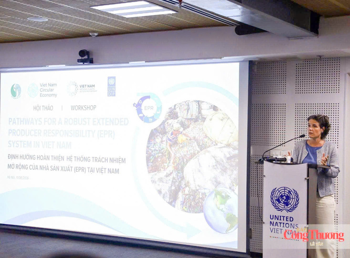 Bà Francesca Nardini, Phó Trưởng đại diện thường trú Chương trình UNDP tại Việt Nam phát biểu khai mạc.