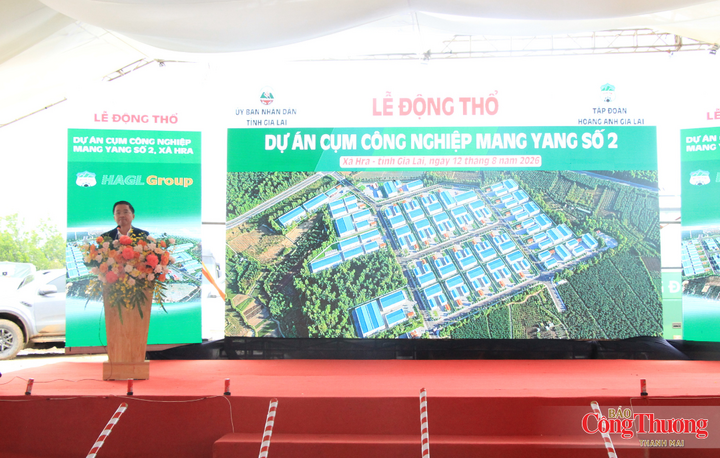 Công ty Cổ phần Hoàng Anh Gia Lai tổ chức lễ động thổ Dự án Xây dựng và kinh doanh hạ tầng kỹ thuật Cụm công nghiệp Mang Yang số 2.